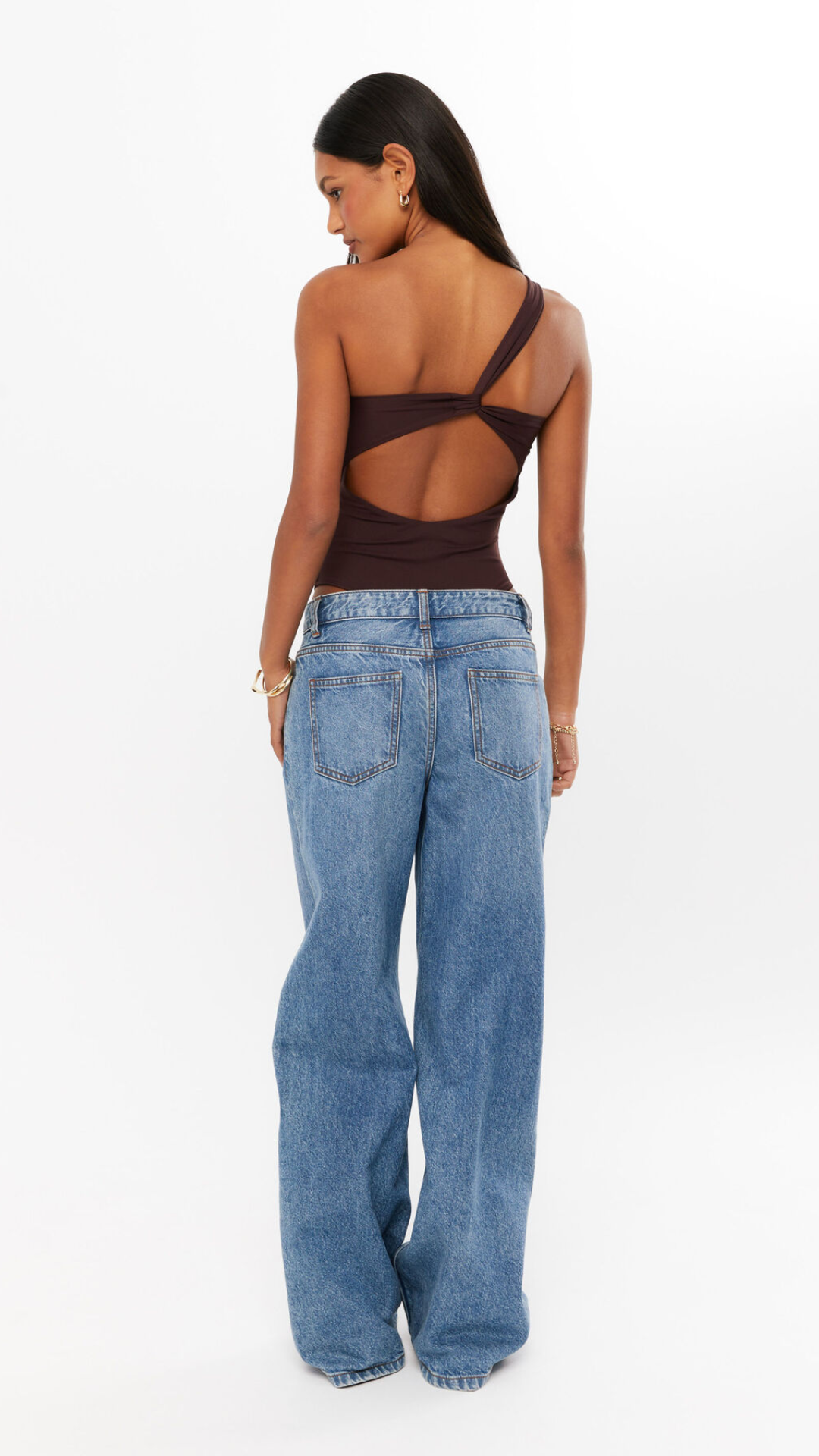 Espresso One-Shoulder Bodysuit