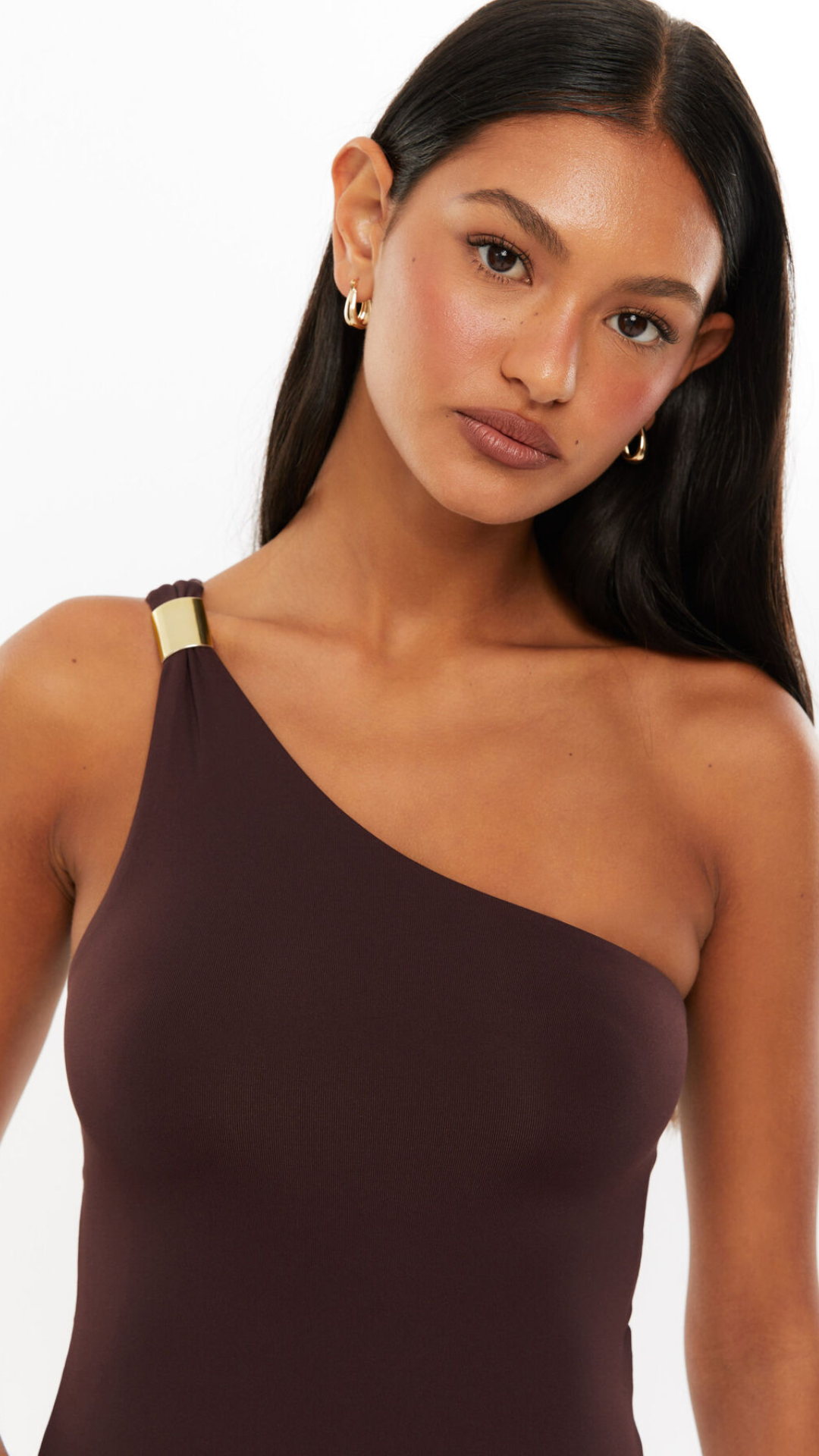 Espresso One-Shoulder Bodysuit