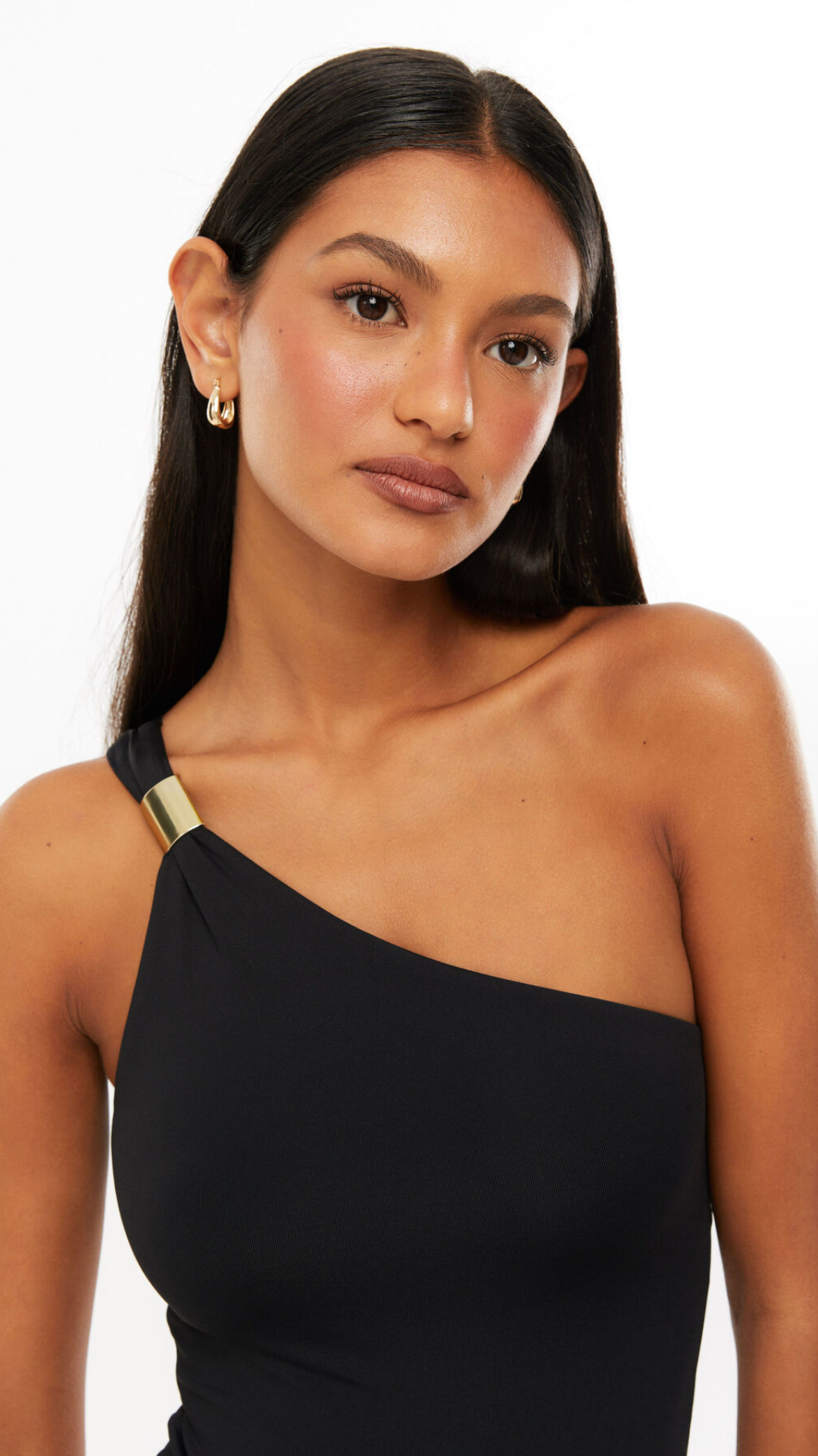 Black One-Shoulder Bodysuit