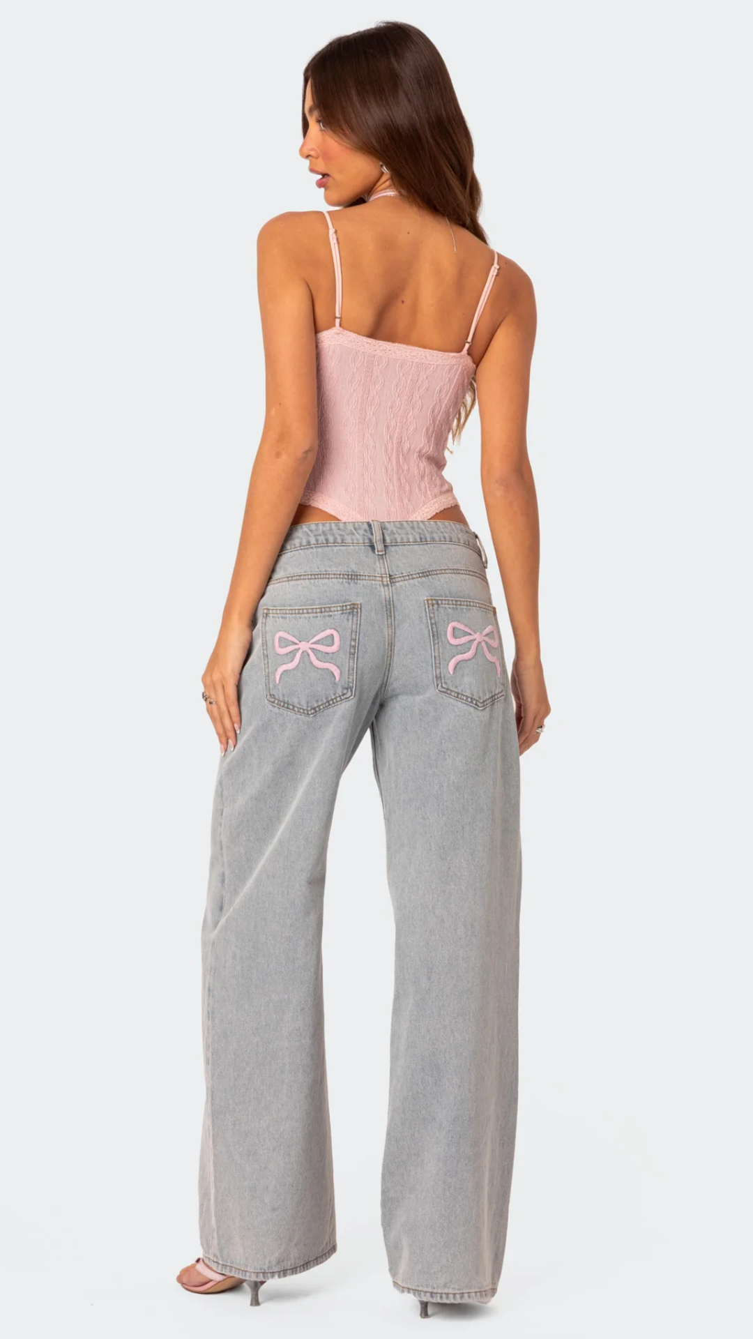 SkyBlue Ribbon Jeans