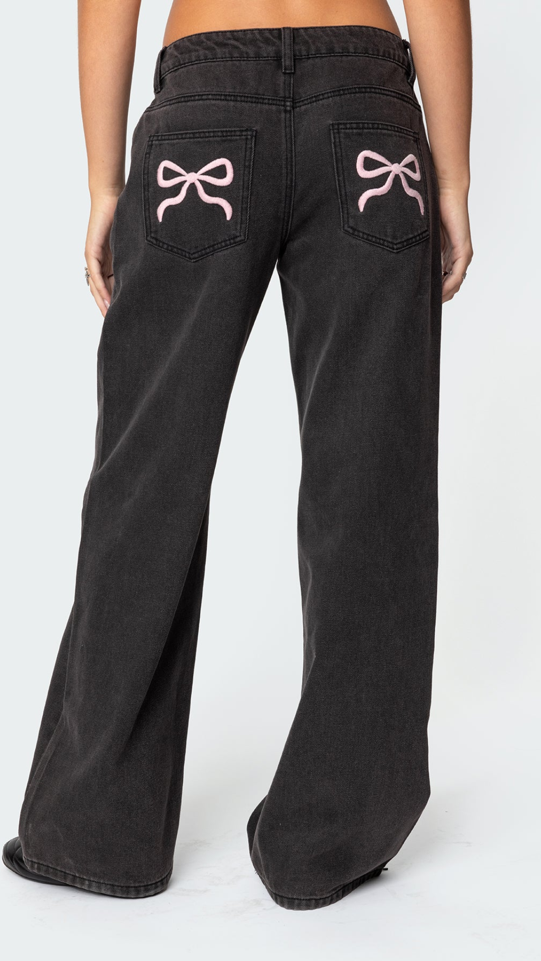 Black Ribbon Jeans