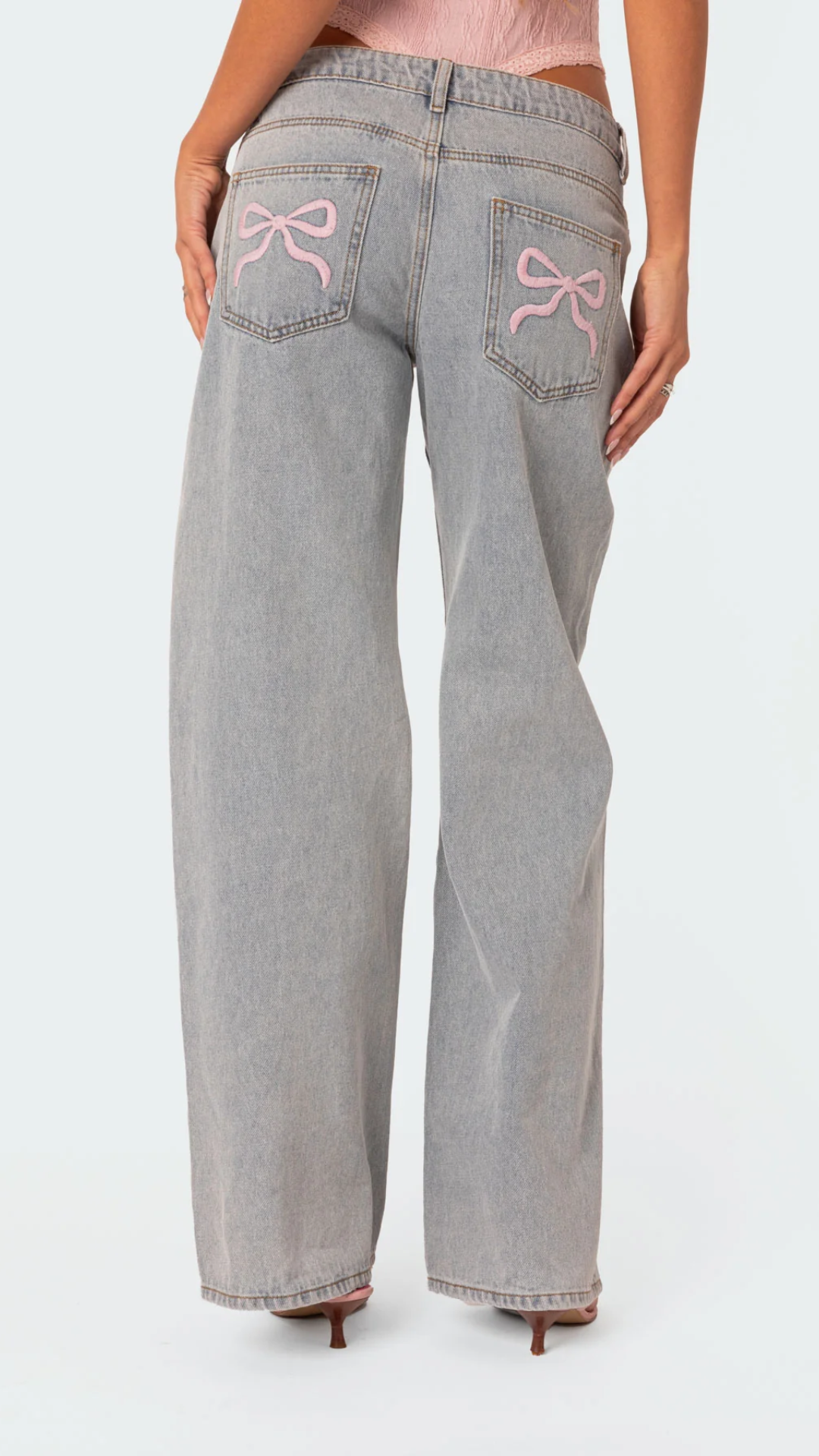 SkyBlue Ribbon Jeans