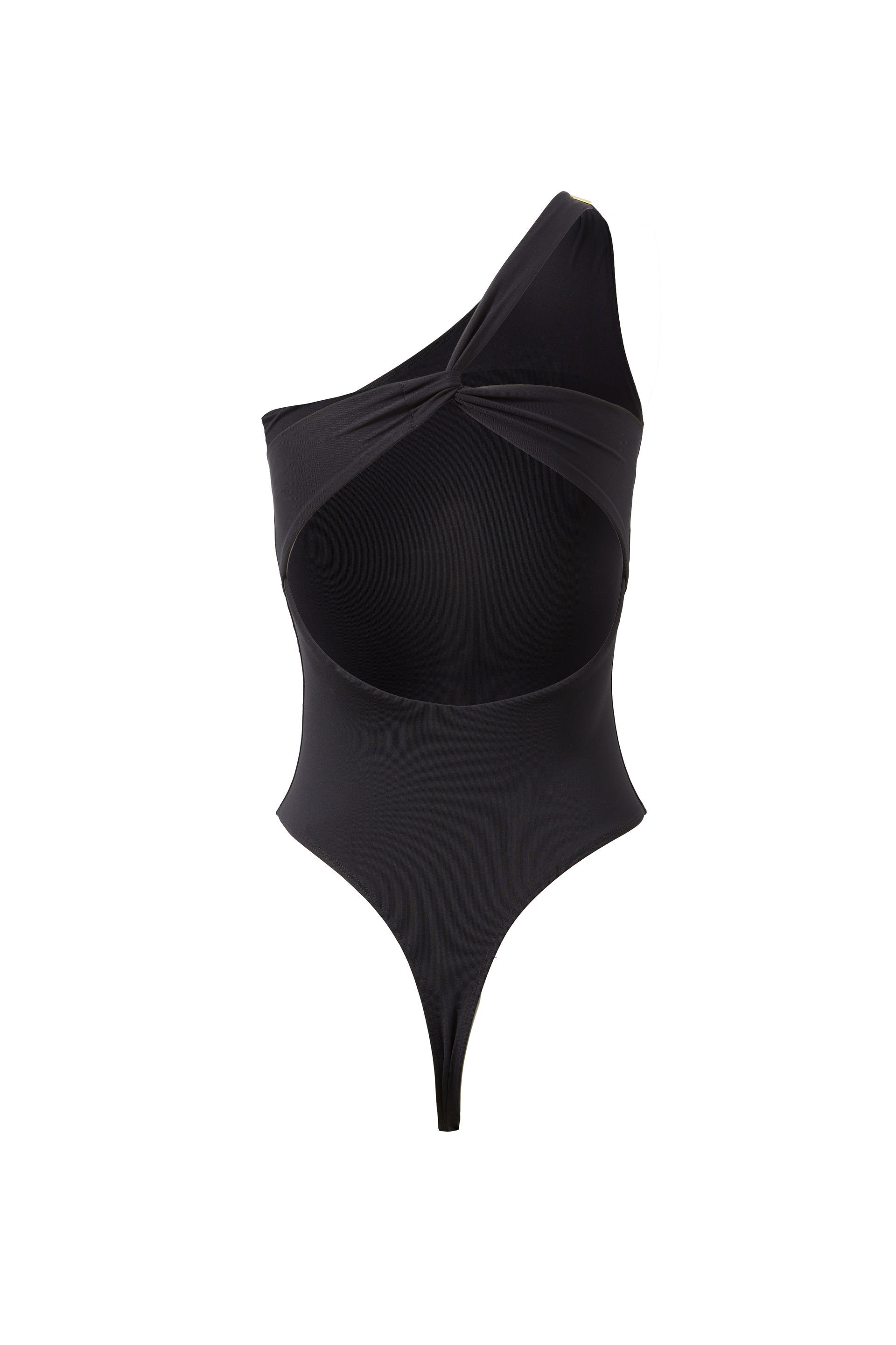 Black One-Shoulder Bodysuit