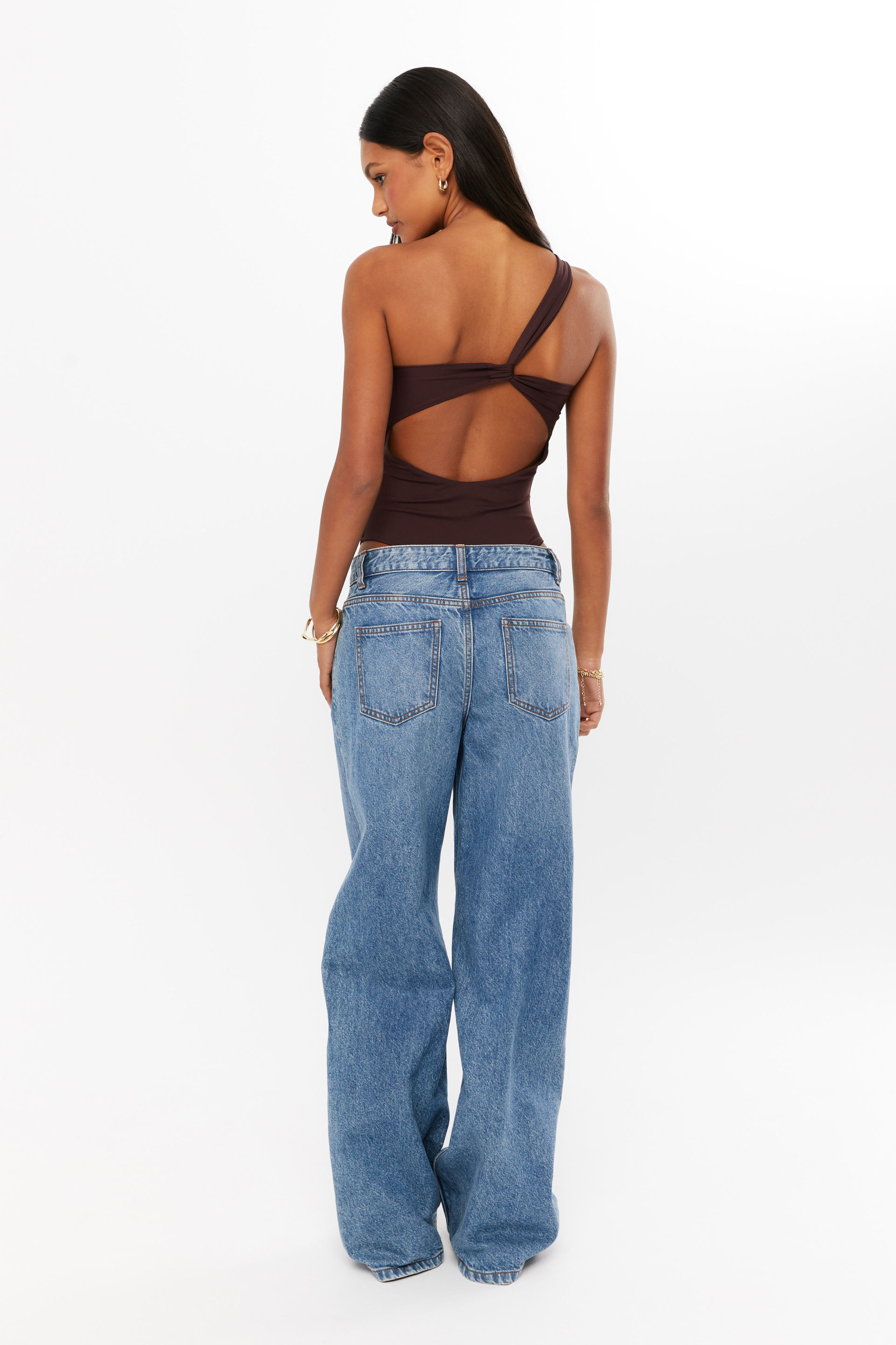 Espresso One-Shoulder Bodysuit