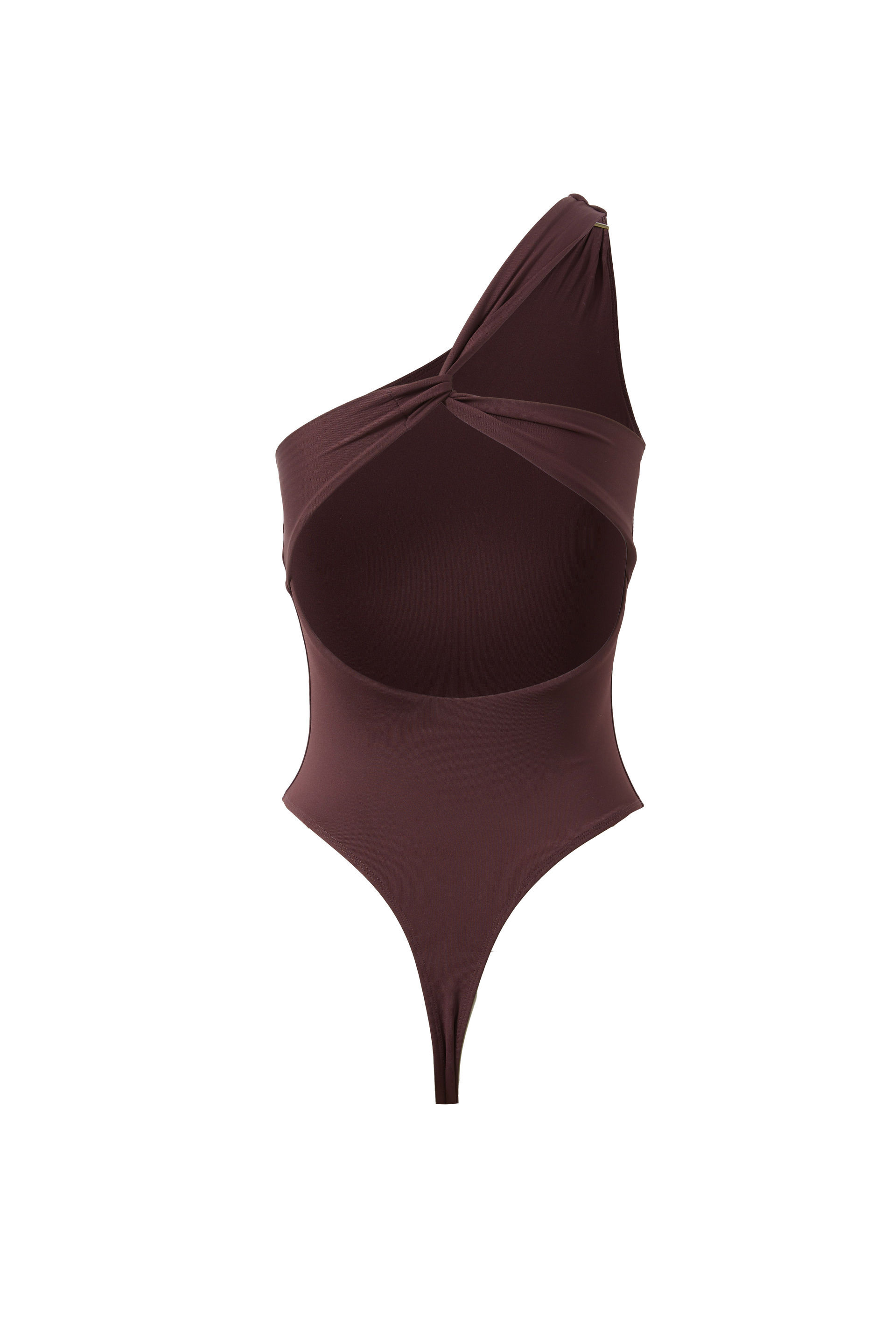 Espresso One-Shoulder Bodysuit